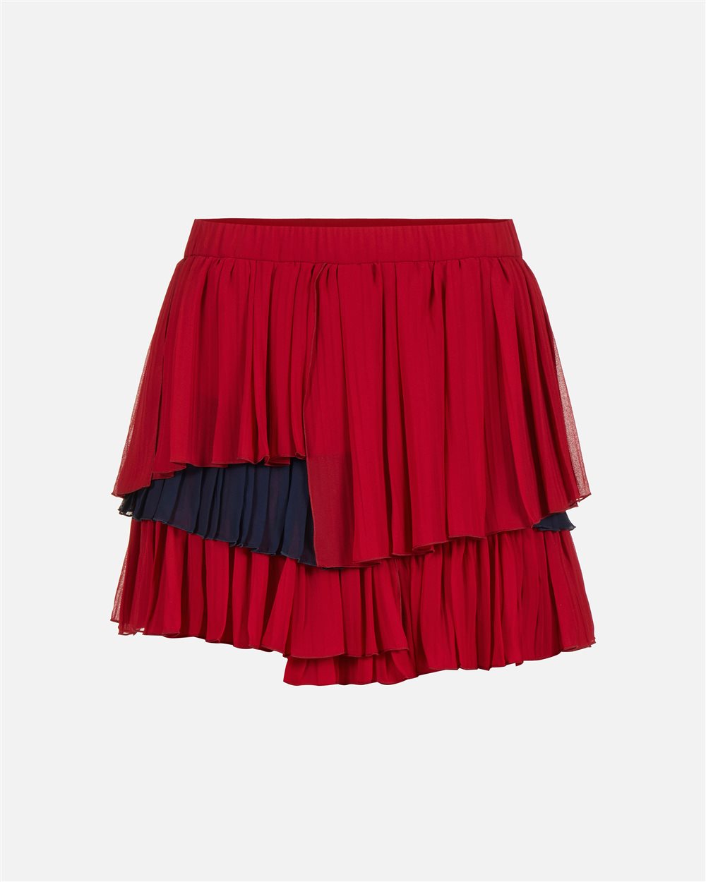 New shape relaxed fit skirt in red technical chiffon - Iceberg - Official Website