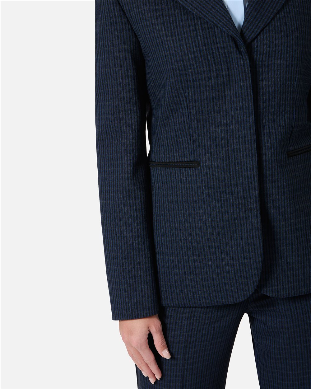 Regular-fit single-breasted jackets in blue and black checked fabric - Iceberg - Official Website