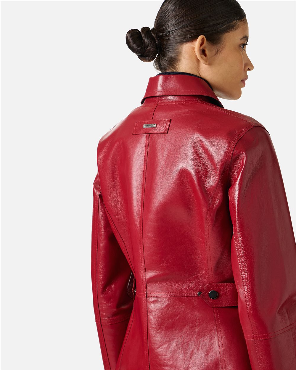 Burgundy and black short coat - Iceberg - Official Website
