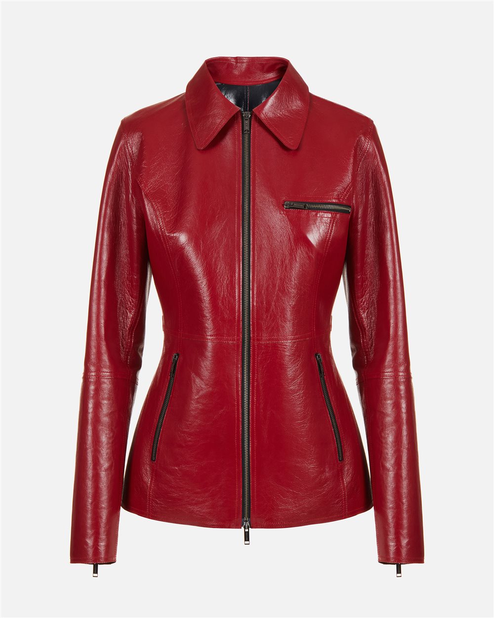 Burgundy and black short coat - Iceberg - Official Website