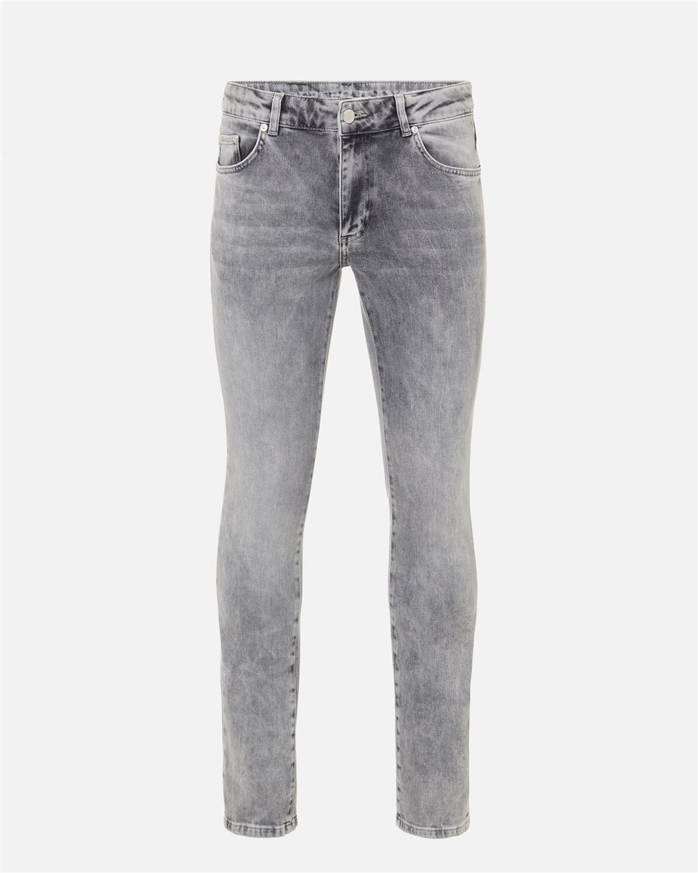 5 Pocket Skinny Fit Trousers in Grey Degradable Iceberg Denim Canvas - Iceberg - Official Website