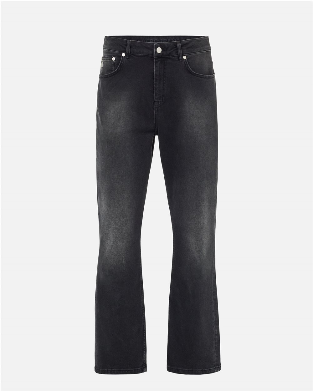 5 Pocket Loose Fit Trousers in Black Denim Canvas Iceberg - Iceberg - Official Website