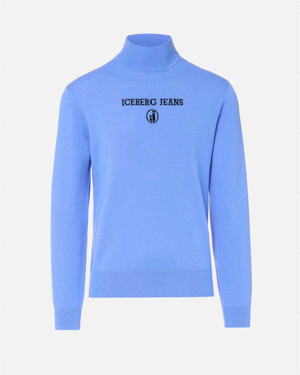 Bluette turtleneck in plain knit with tonal Iceberg logo - Iceberg - Official Website