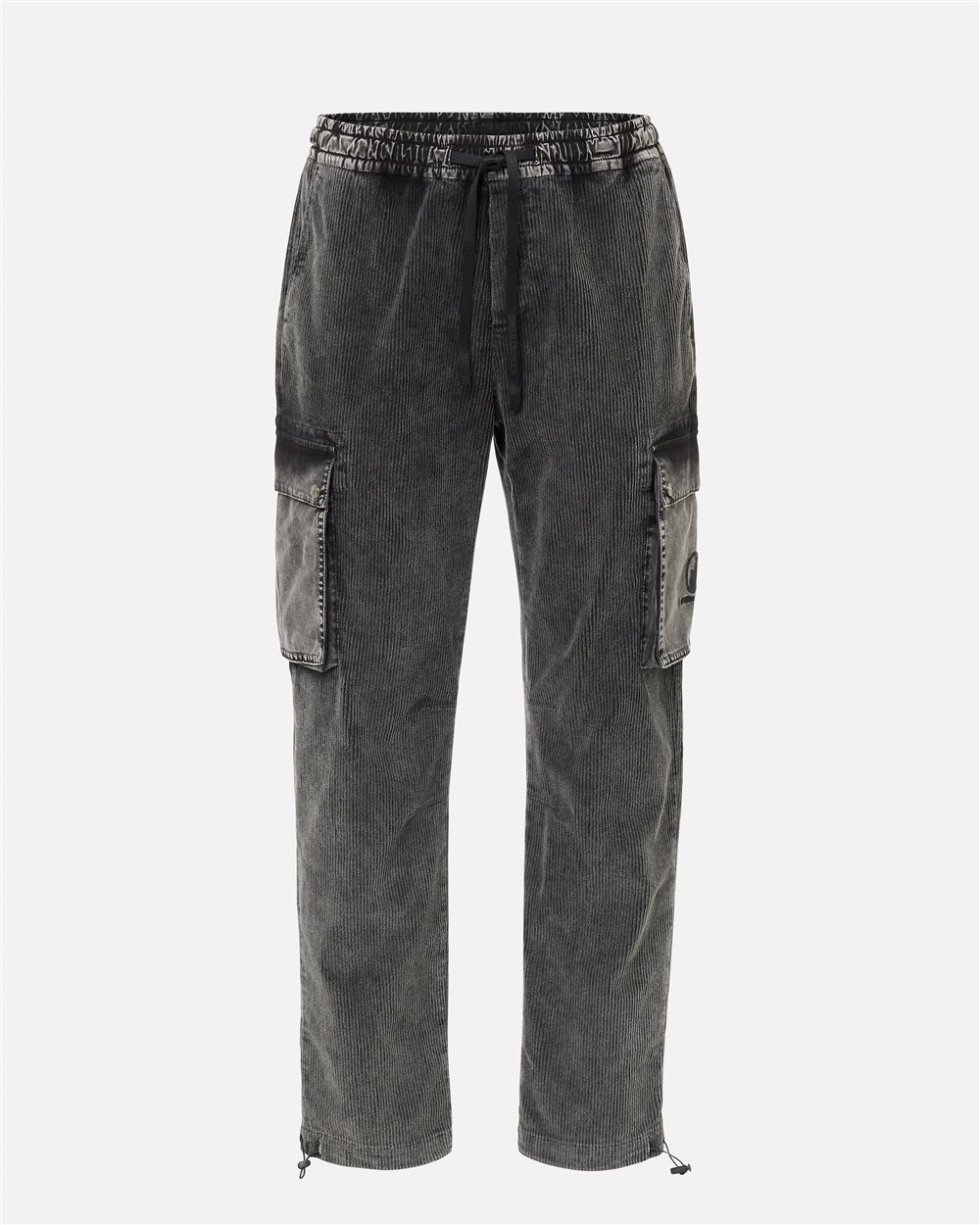 Lead grey corduroy cargo fit pants in cotton corduroy - Iceberg - Official Website