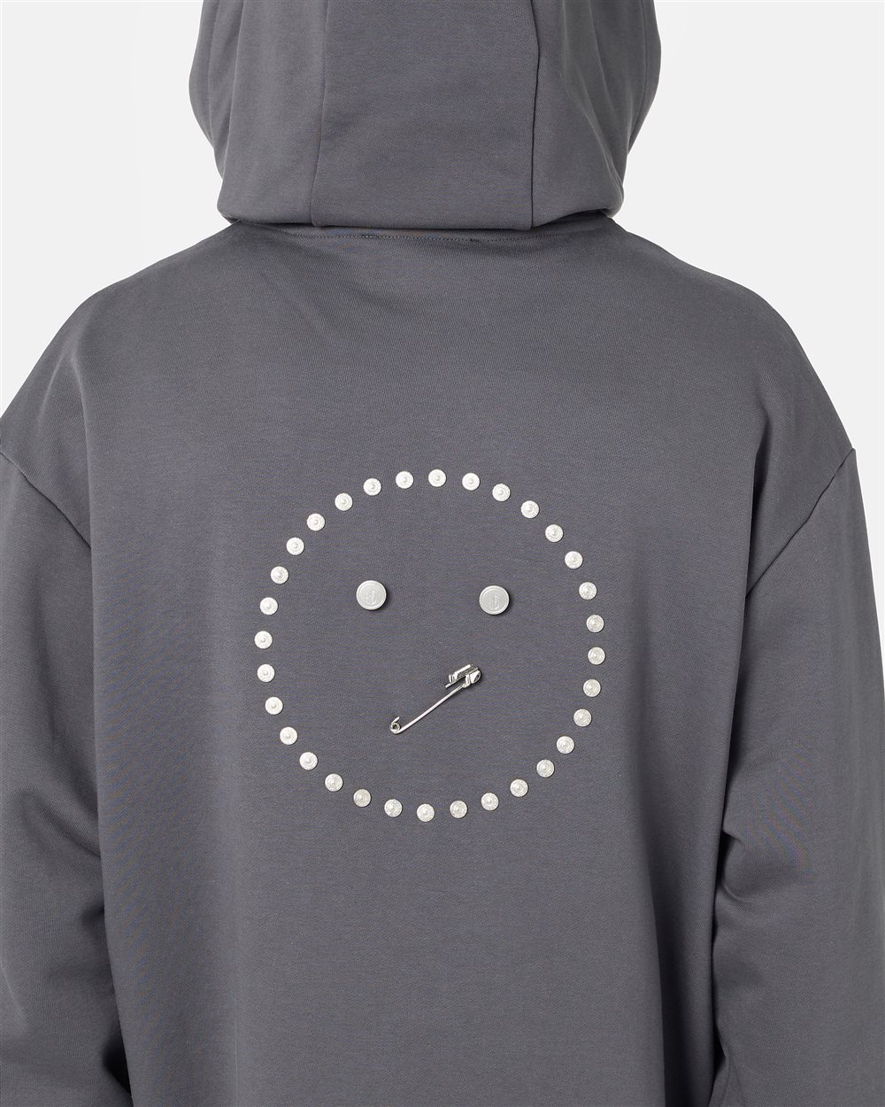 Regular fit hoodie in black cotton diagonal fleece with hood, logo print and 1986 date embroidery - Iceberg - Official Website