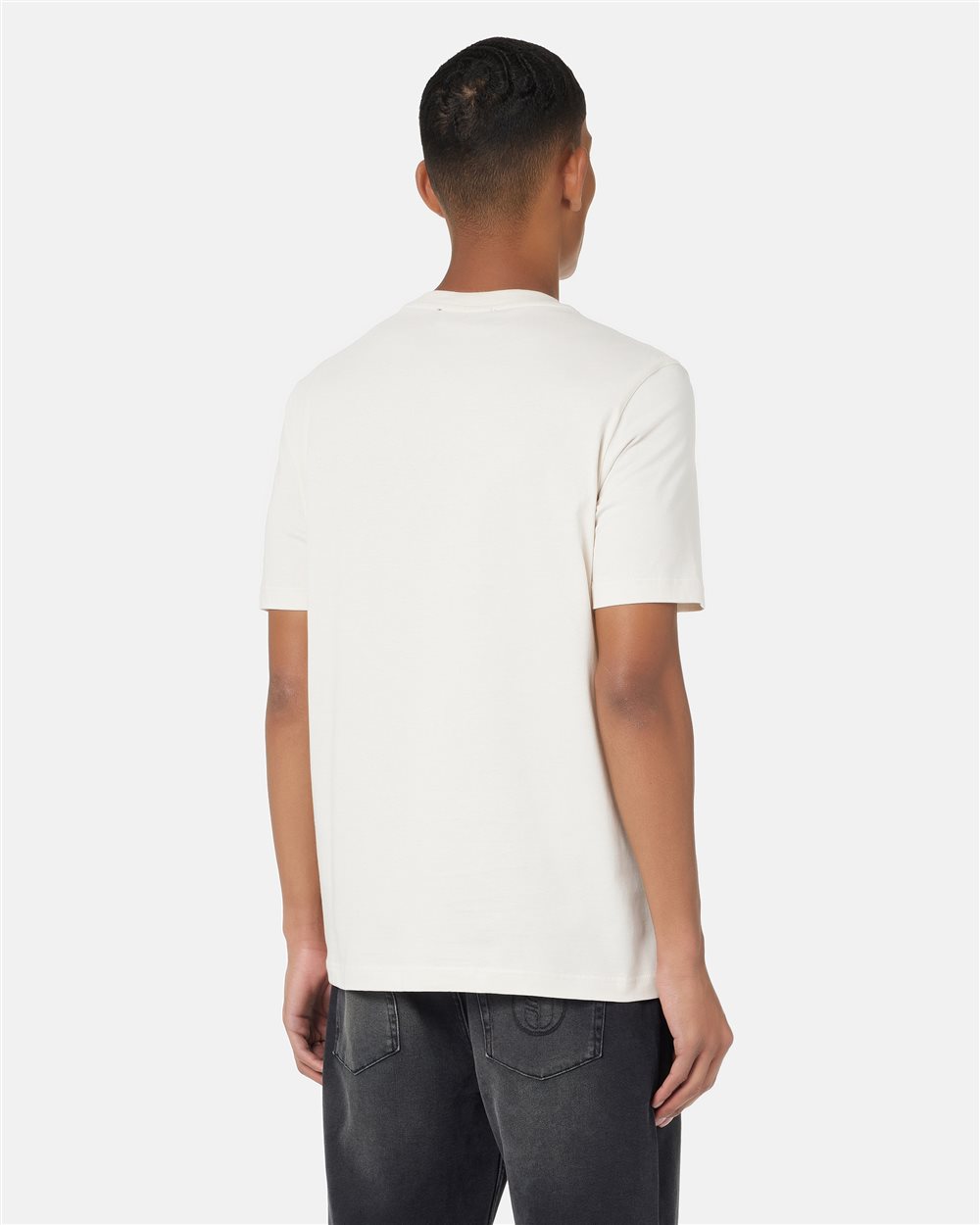 Regular fit ivory cotton jersey T-shirt - Iceberg - Official Website