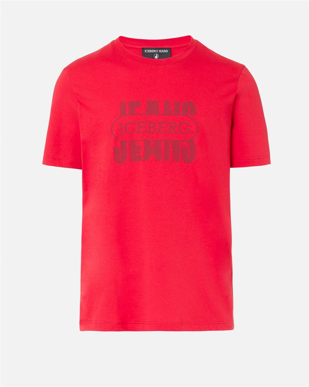Regular fit red cotton jersey T-shirt - Iceberg - Official Website
