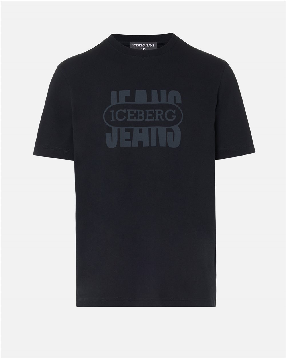 Regular fit black cotton jersey T-shirt - Iceberg - Official Website