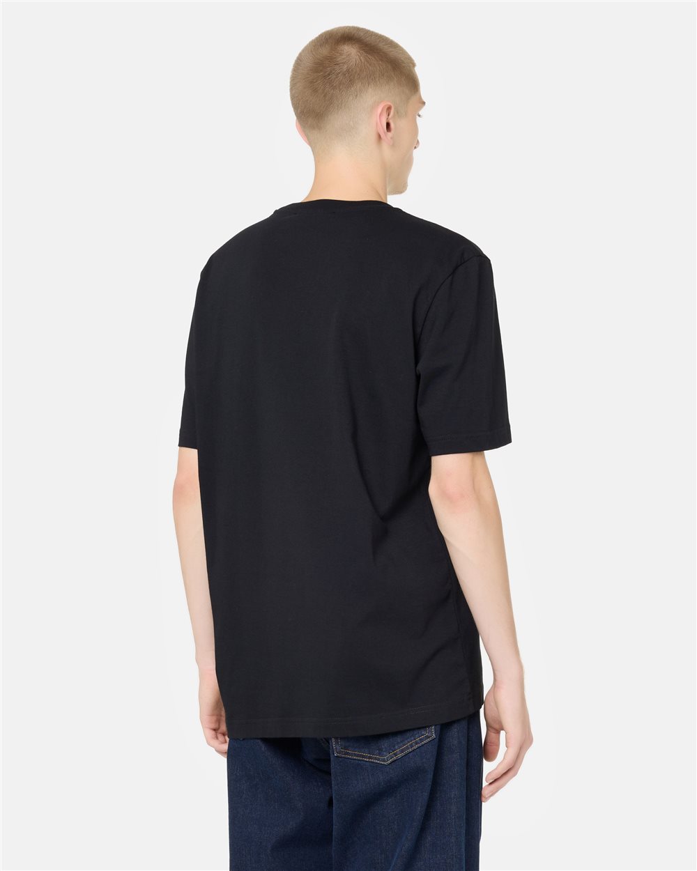 Regular Fit T-shirt in Black Cotton Jersey with Mouth Print and Iceberg Logo Embroidery - Iceberg - Official Website