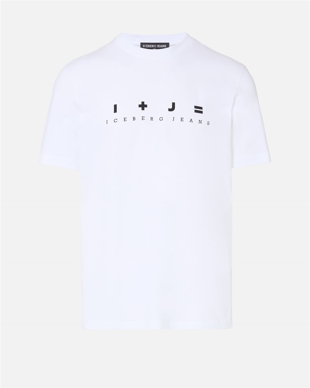Regular fit T-shirt in optical white cotton jersey - Iceberg - Official Website