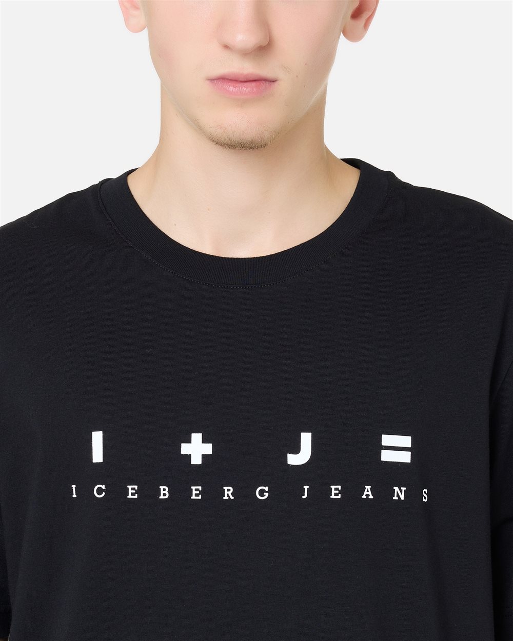 Regular fit black cotton jersey T-shirt - Iceberg - Official Website