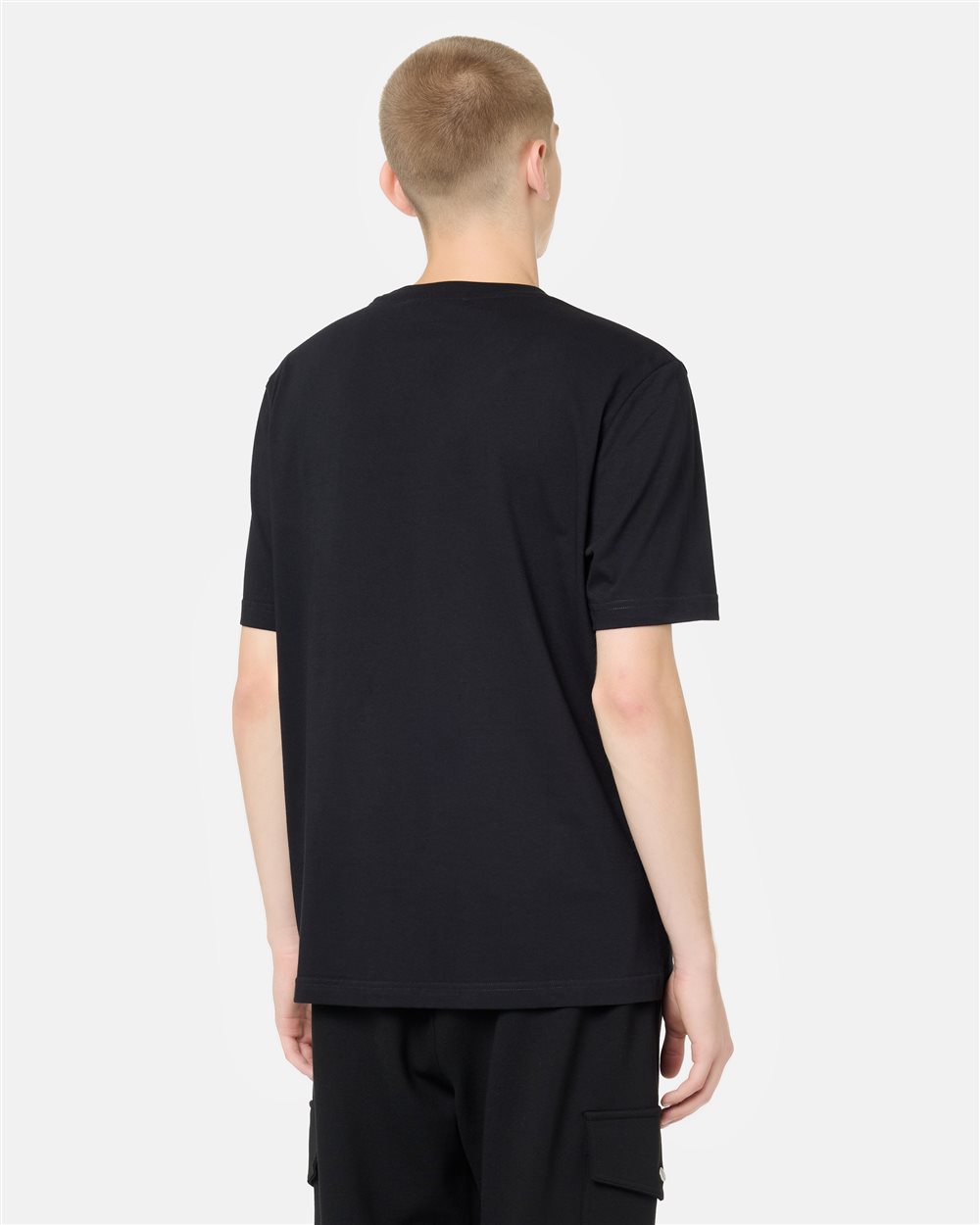 Regular-fit black cotton jersey T-shirt - Iceberg - Official Website