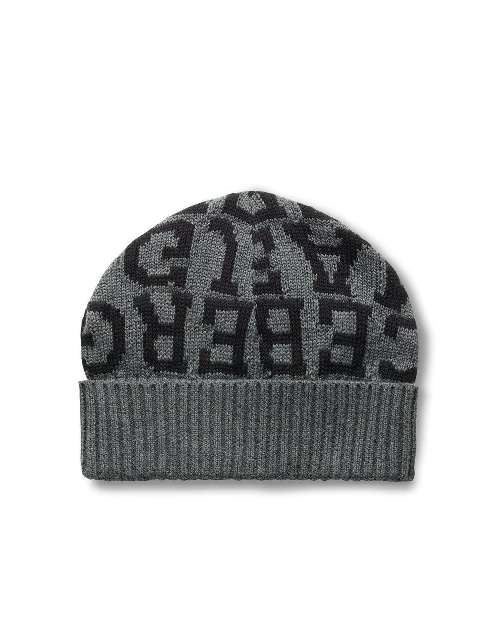 Knitted Beanie in Pure Cotton Grey Iceberg - Iceberg - Official Website