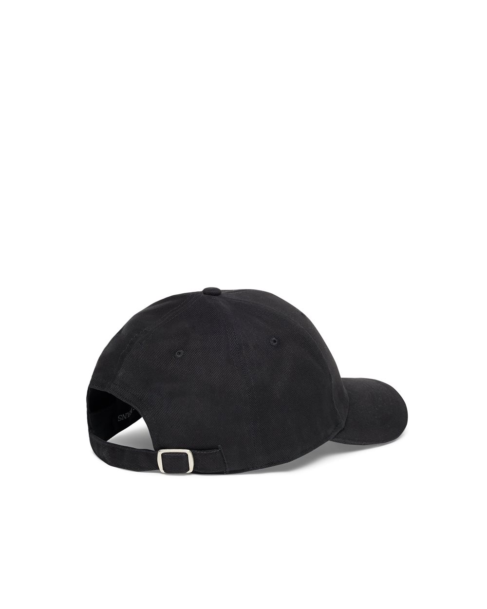Fitted baseball cap in black cotton gabardine with tonal IJ logo embroidery - Iceberg - Official Website