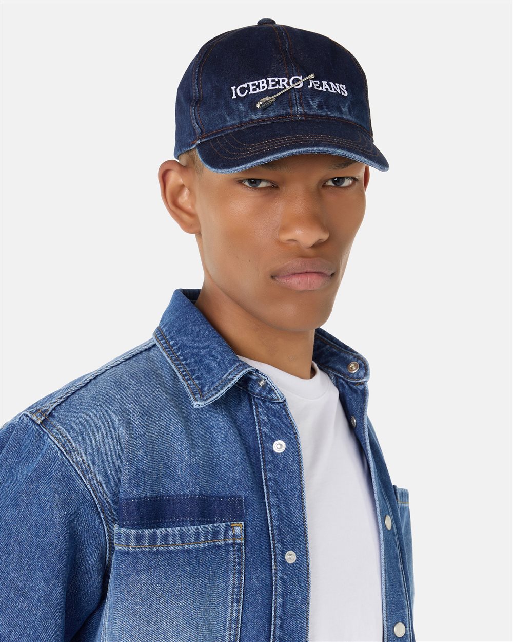 Iceberg Indigo Denim Fit Baseball Cap - Iceberg - Official Website