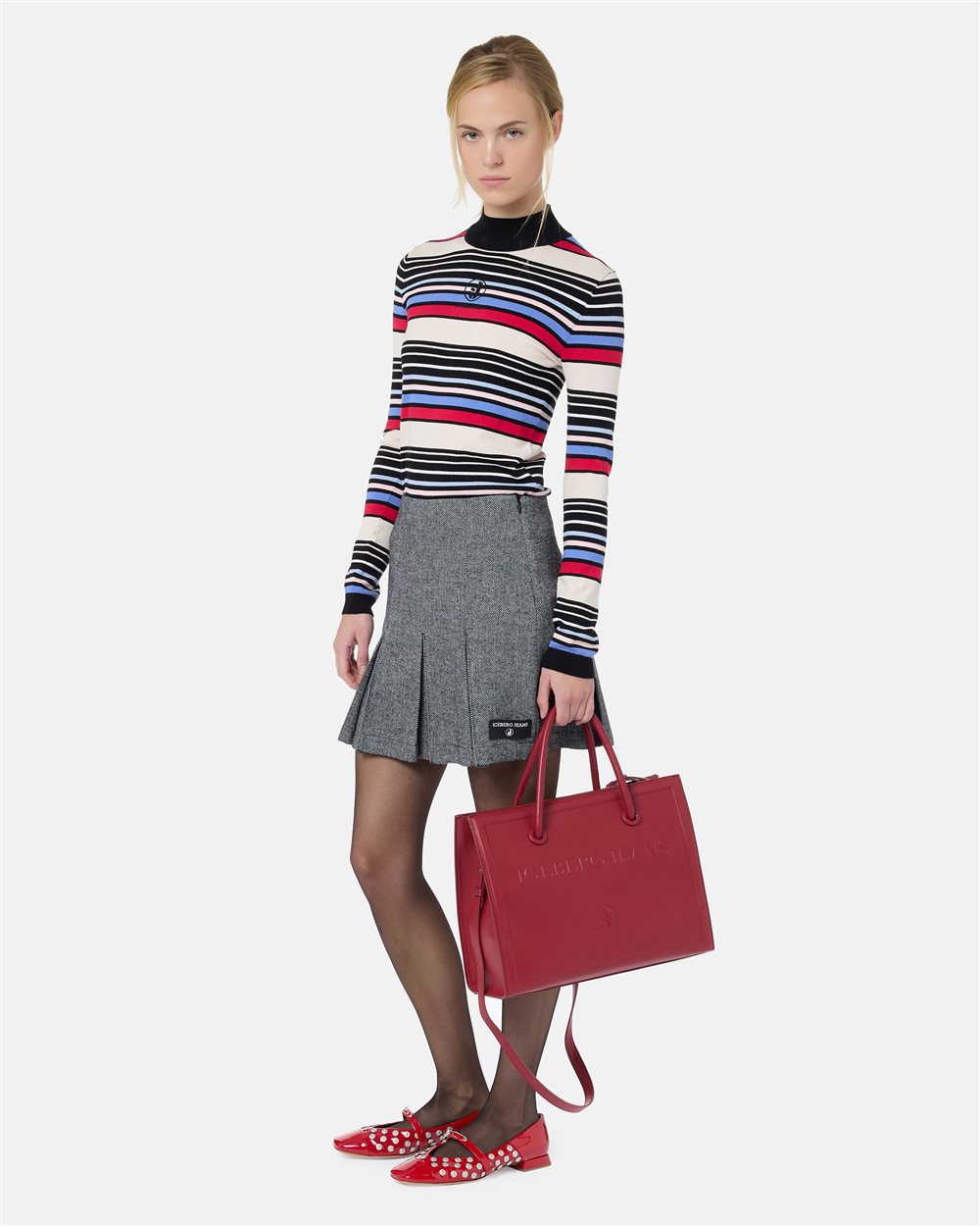 Iceberg Multicolor Striped Slim Fit Turtleneck - Iceberg - Official Website