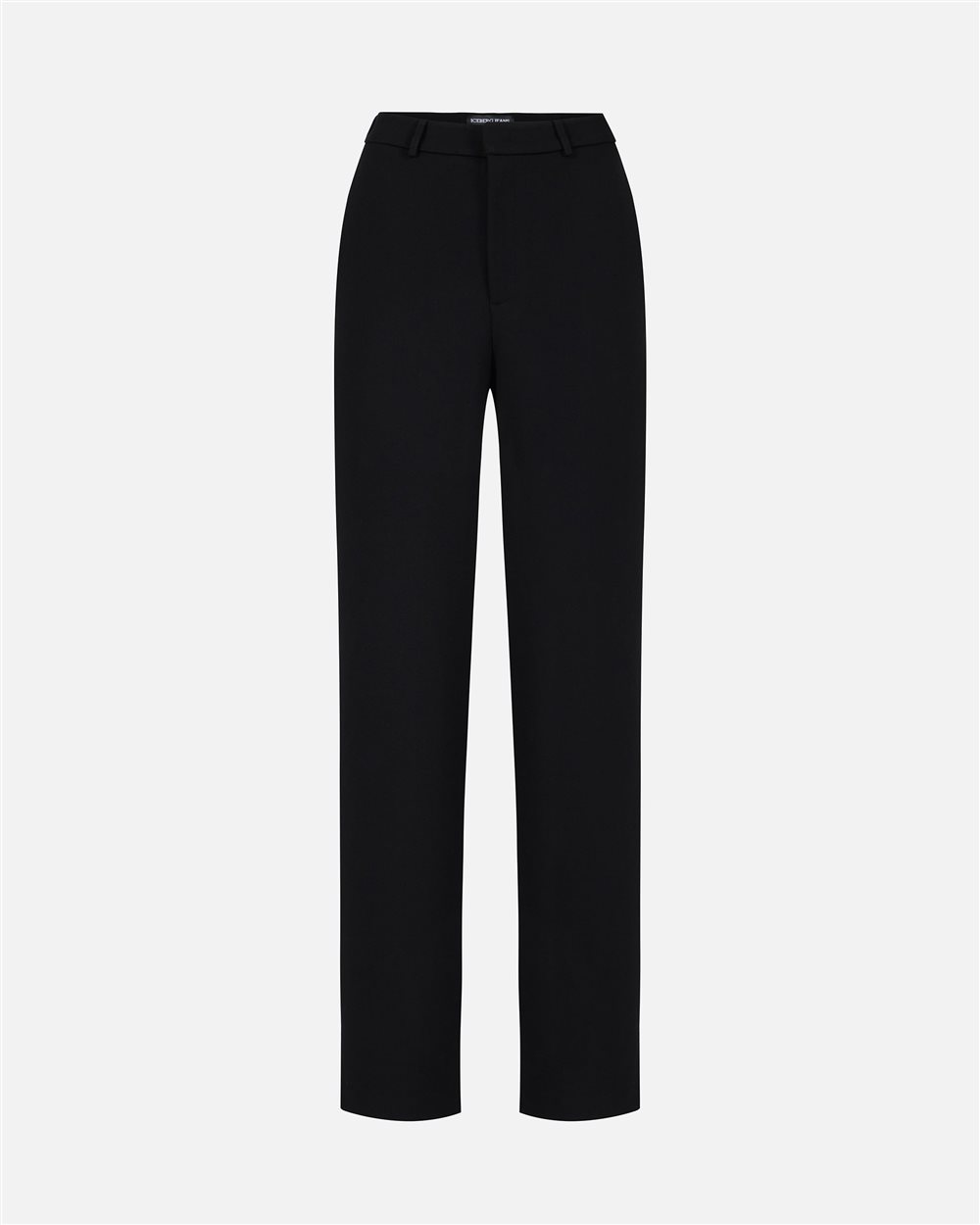 Black tailored-fit trousers in stretch Milano stitch with Iceberg logo - Iceberg - Official Website