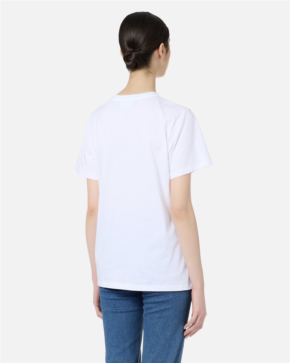 Optical white T-shirt with pocket and embroidered IJ logo - Iceberg - Official Website