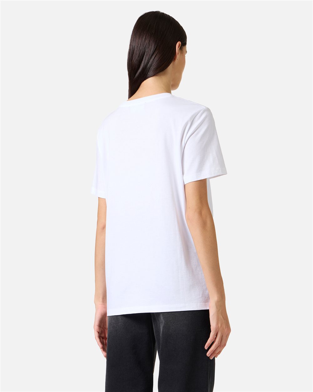 Regular-fit optical white T-shirt with denim teddy bear and shiny Iceberg logo - Iceberg - Official Website