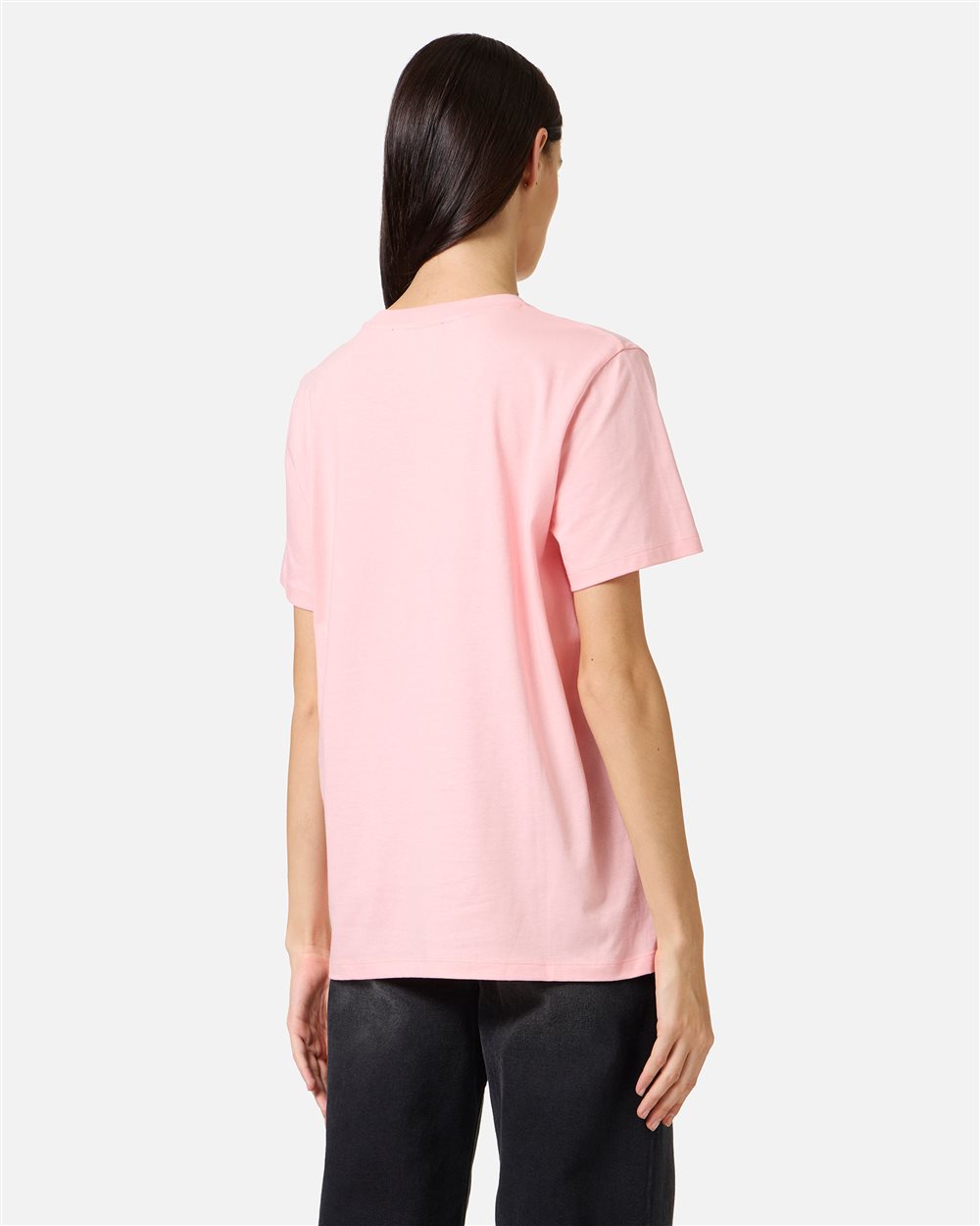 Regular-fit pink T-shirt with denim teddy bear and shiny Iceberg logo - Iceberg - Official Website