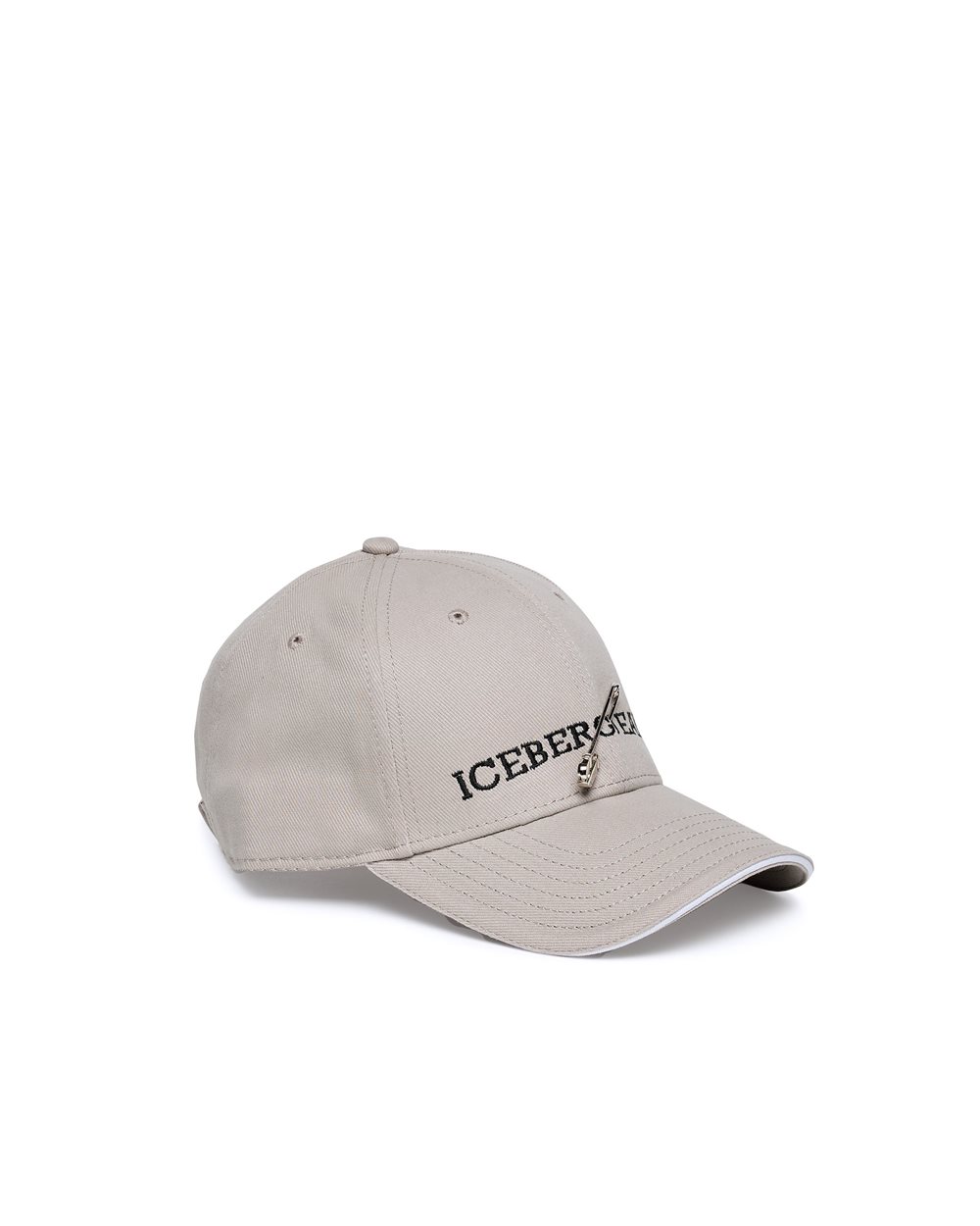 Baseball cap in ivory cotton gabardine - Iceberg - Official Website
