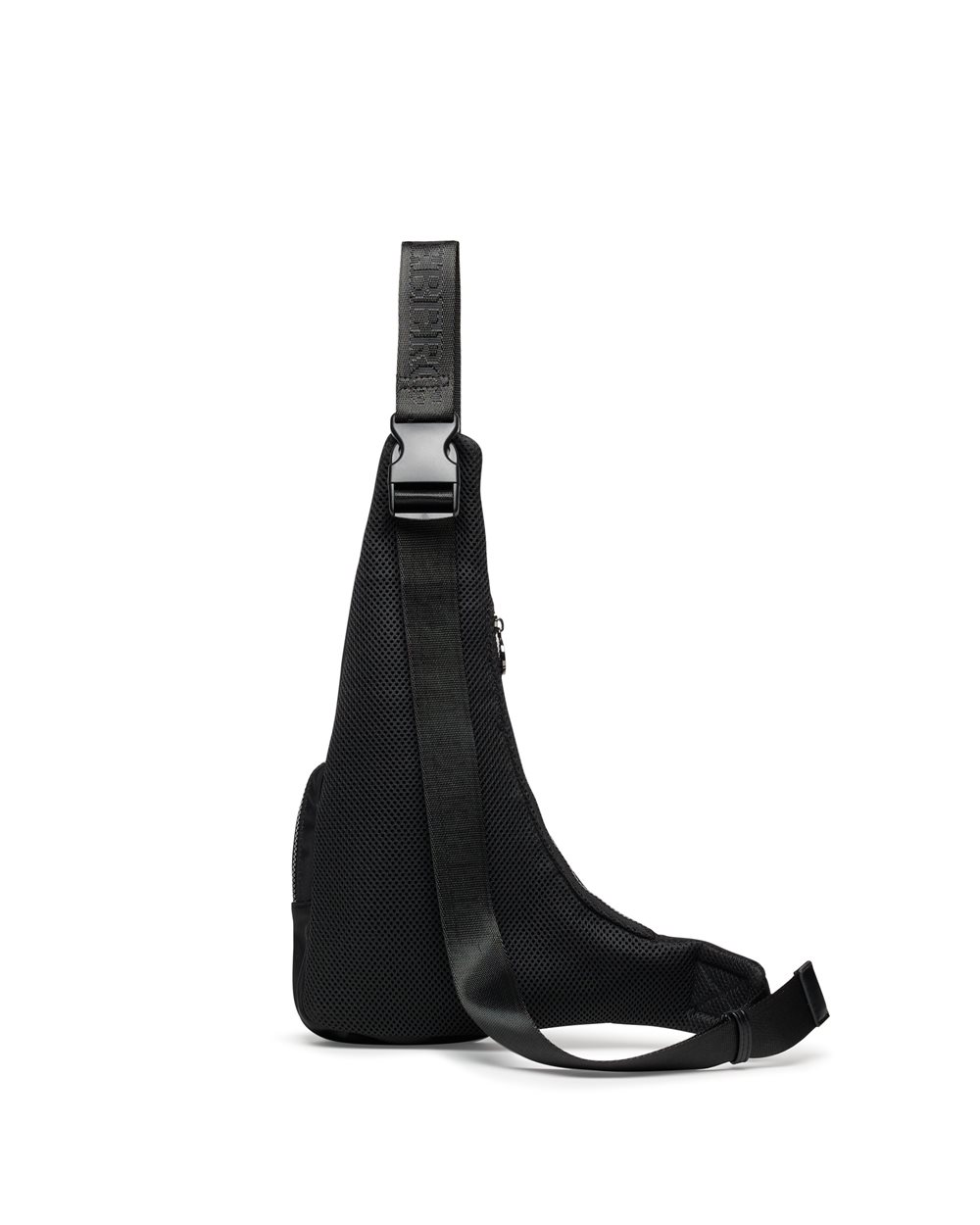 Black nylon body bag with enameled metal Iceberg logo - Iceberg - Official Website