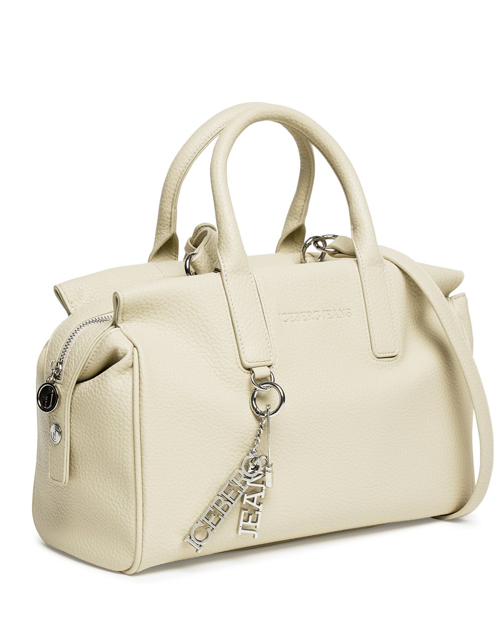Tote bag in garnet eco-leather: sustainable elegance and refined details - Iceberg - Official Website