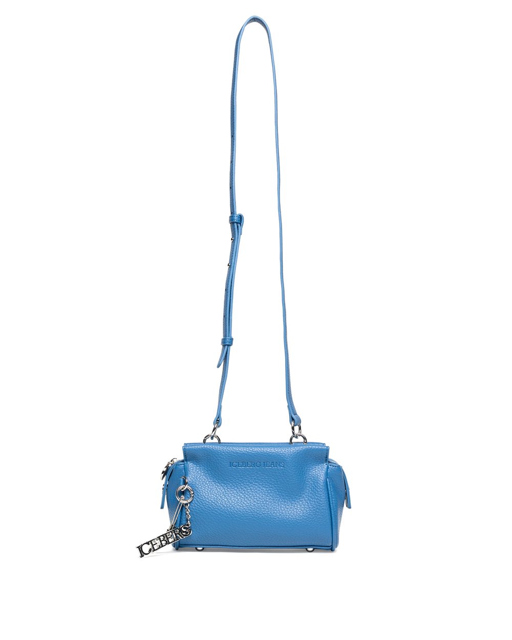 Mini crossbody in garnet eco-leather: compact and refined with a touch of blue - Iceberg - Official Website