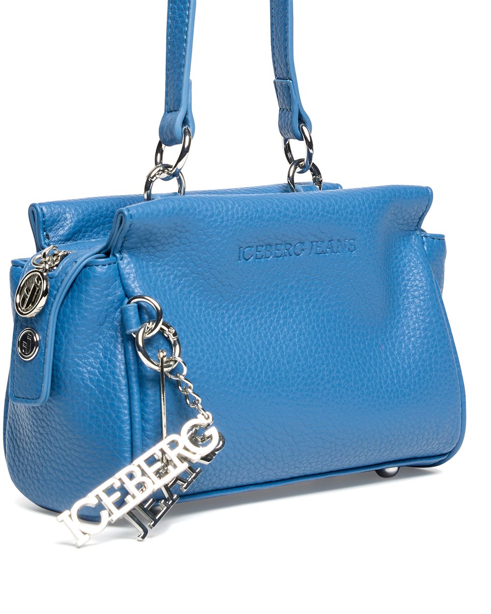 Mini crossbody in garnet eco-leather: compact and refined with a touch of blue - Iceberg - Official Website