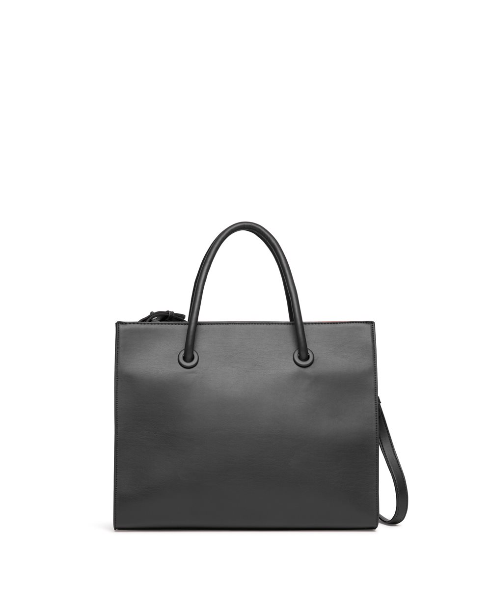Black faux leather tote bag with Iceberg logo print - Iceberg - Official Website