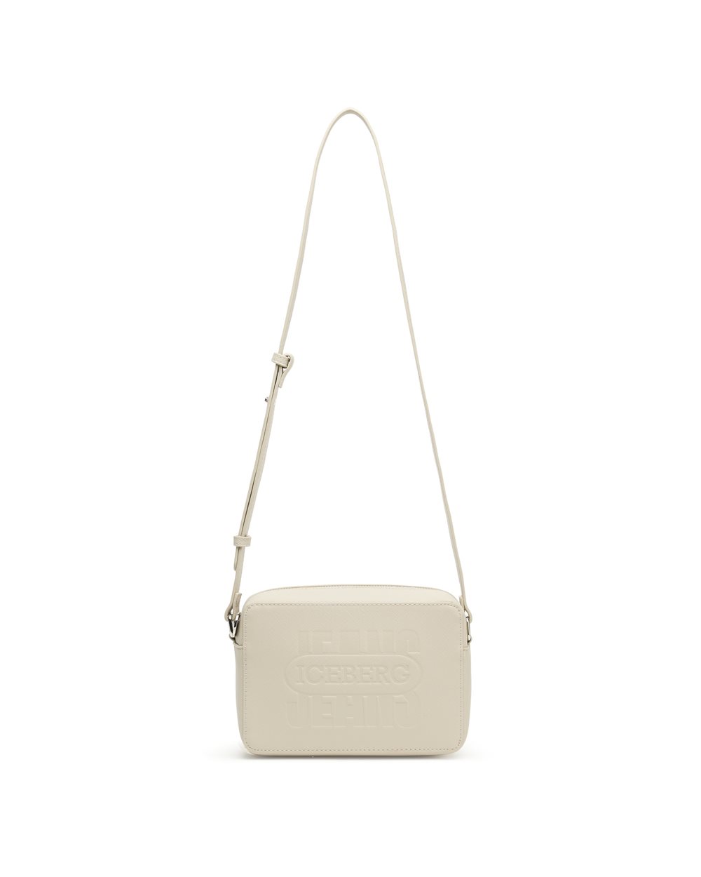 Ivory Ecosaffiano Camera Bag with Adjustable Shoulder Strap and IJ Logo Zip - Iceberg - Official Website