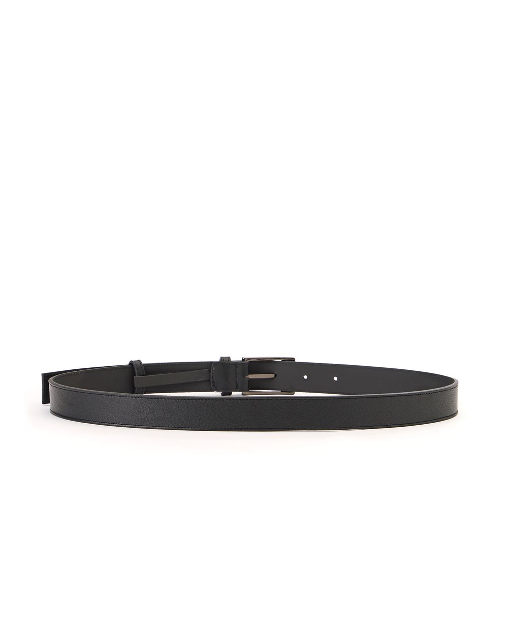 Black nappa leather belt with logo buckle - Iceberg - Official Website