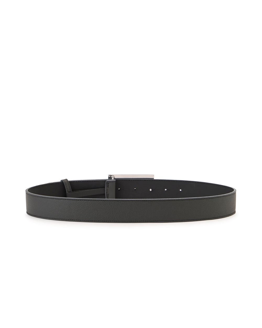 Dark grey nappa leather belt with lacquered buckle and Iceberg Milano Italia logo - Iceberg - Official Website