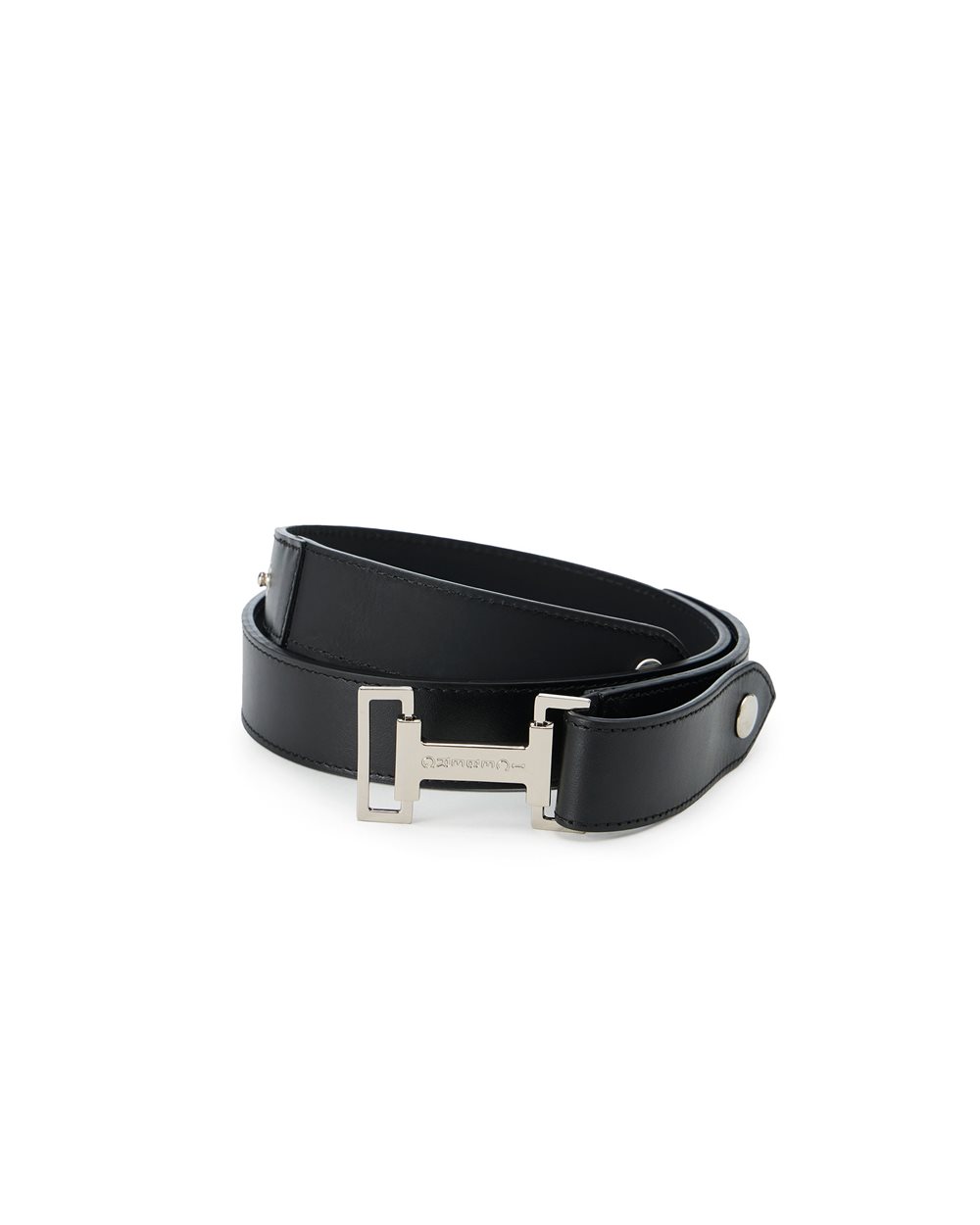 Black nappa leather belt with metal I logo buckle - Iceberg - Official Website