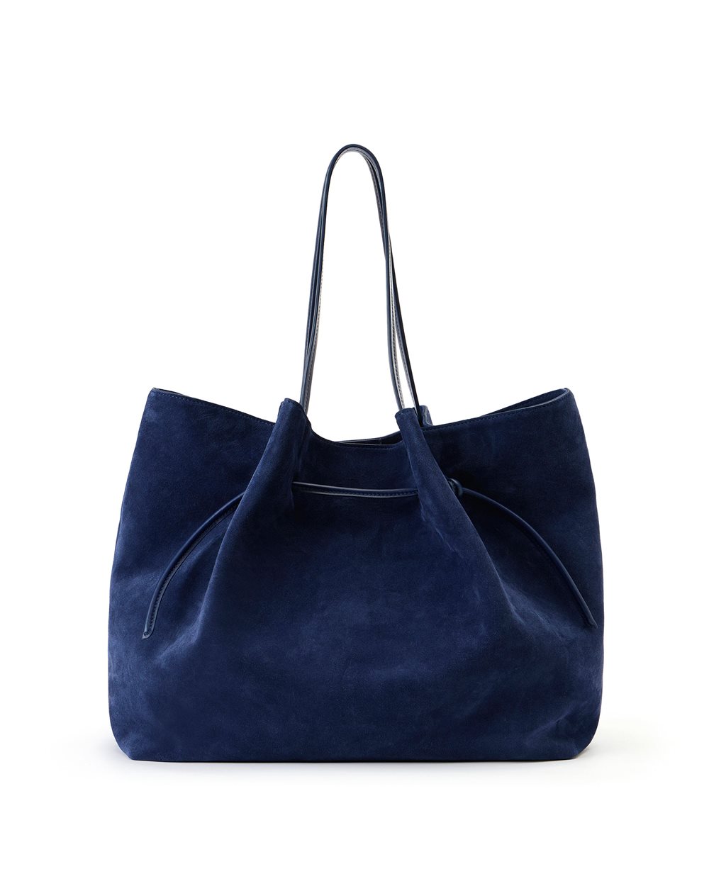 Maxi shopper in blue suede leather with Iceberg logo metal accessory - Iceberg - Official Website