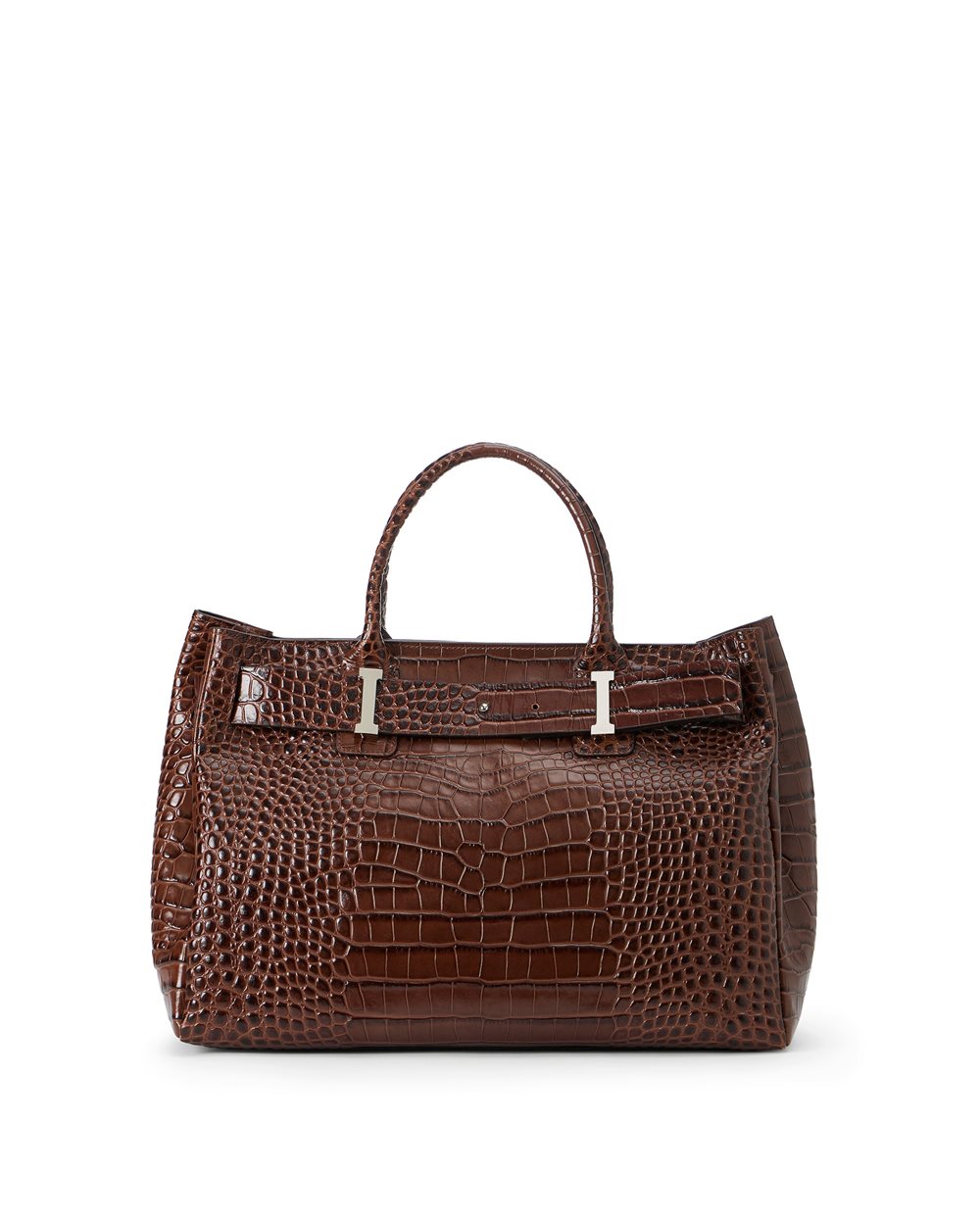 Maxi shopper in earth-toned calfskin - Iceberg - Official Website