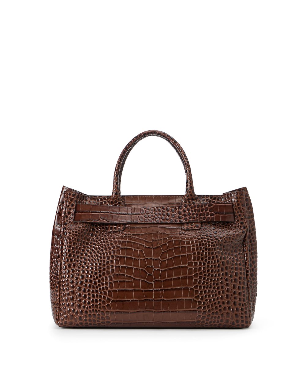 Maxi shopper in earth-toned calfskin - Iceberg - Official Website