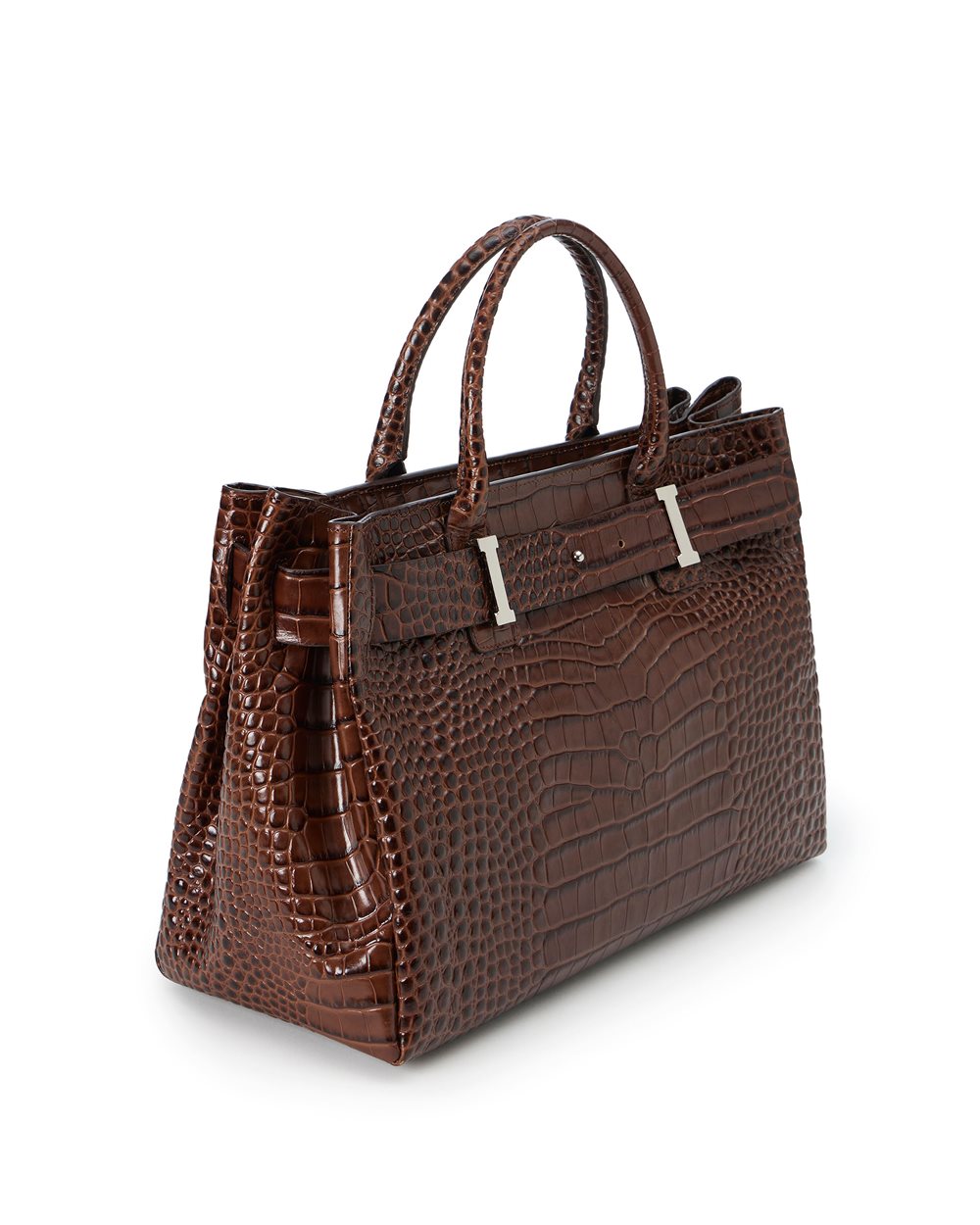 Maxi shopper in earth-toned calfskin - Iceberg - Official Website