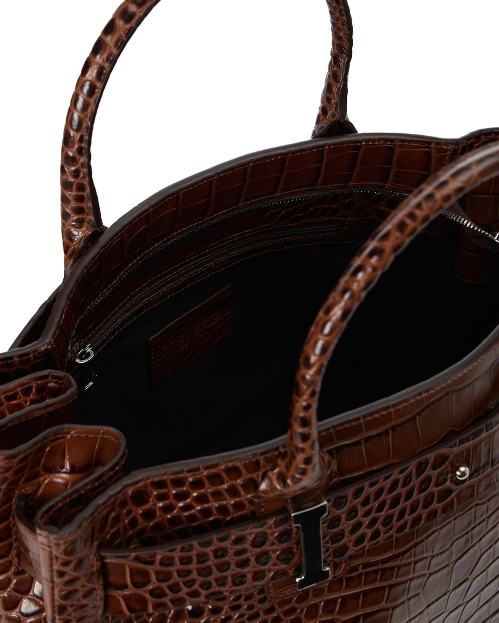 Maxi shopper in earth-toned calfskin - Iceberg - Official Website