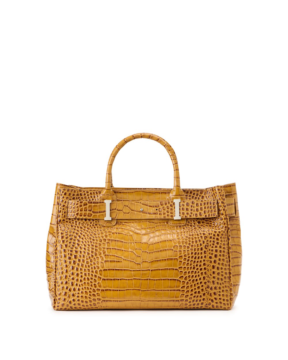 Hazelnut-colored calfskin maxi shopper - Iceberg - Official Website