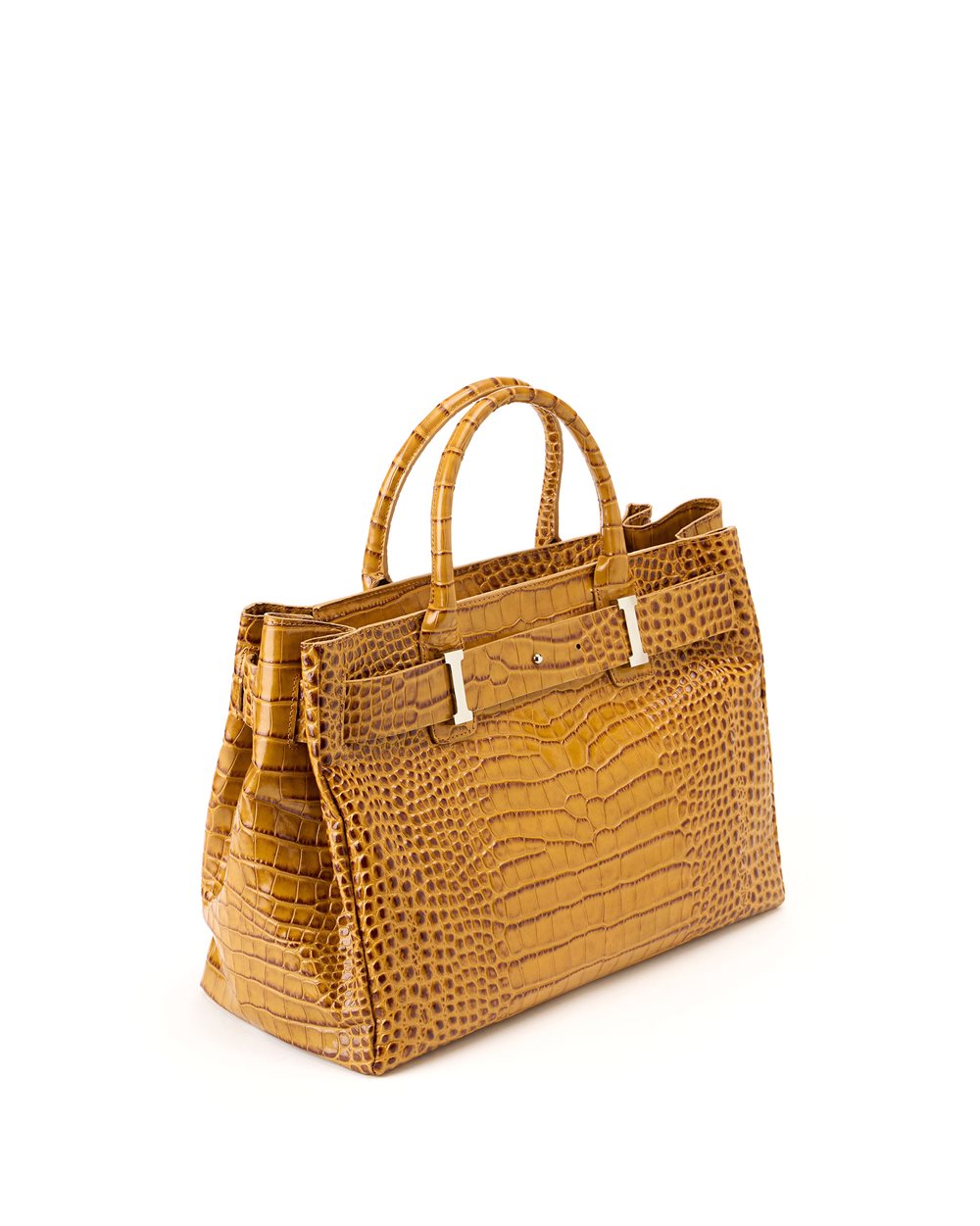 Hazelnut-colored calfskin maxi shopper - Iceberg - Official Website
