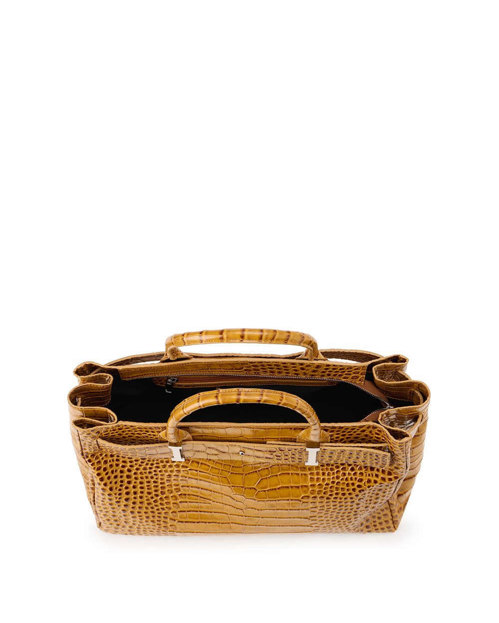 Hazelnut-colored calfskin maxi shopper - Iceberg - Official Website