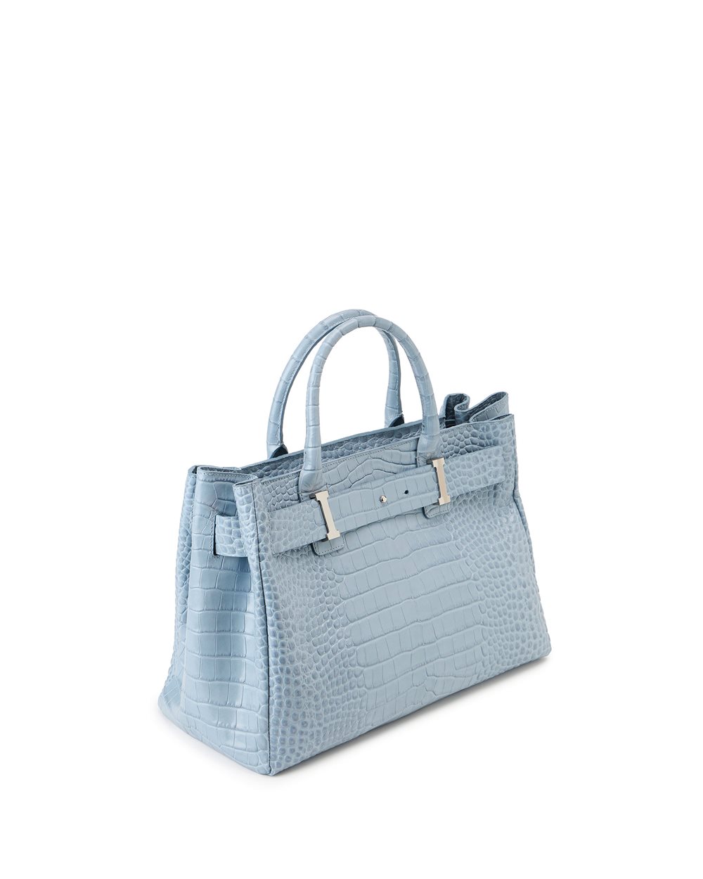 Maxi shopper in mother-of-pearl gray calfskin - Iceberg - Official Website