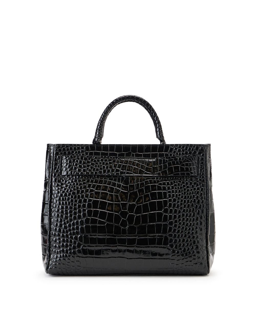 Maxi shopper in black calfskin - Iceberg - Official Website