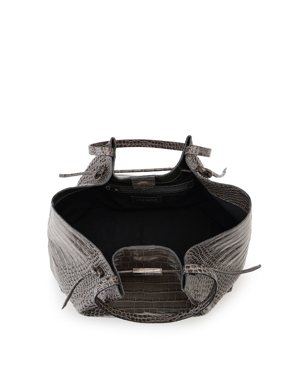 Maxi shopper in gray calfskin - Iceberg - Official Website