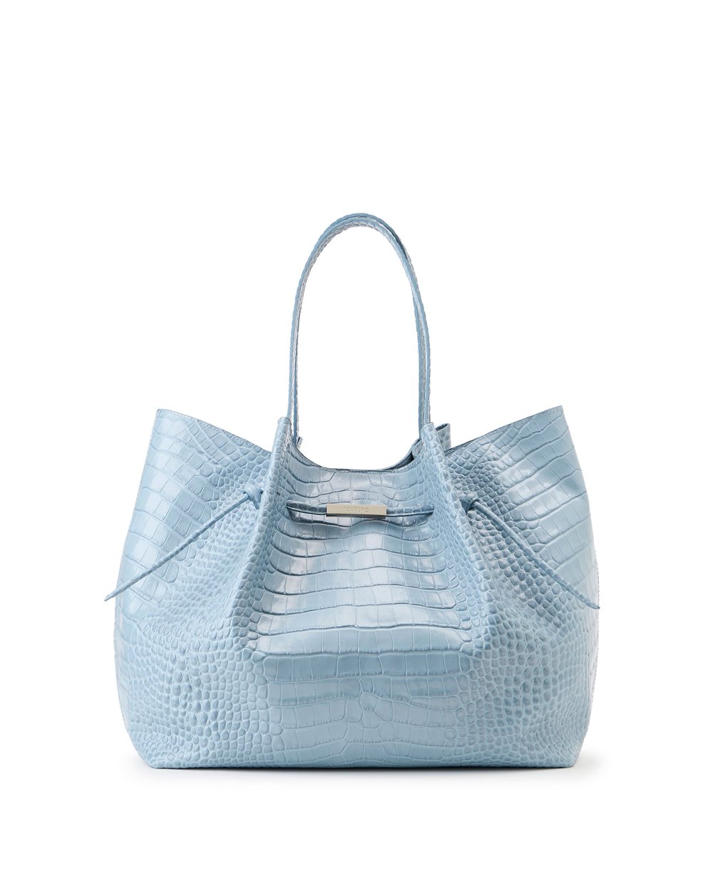 Maxi shopper in pearly gray calfskin - Iceberg - Official Website