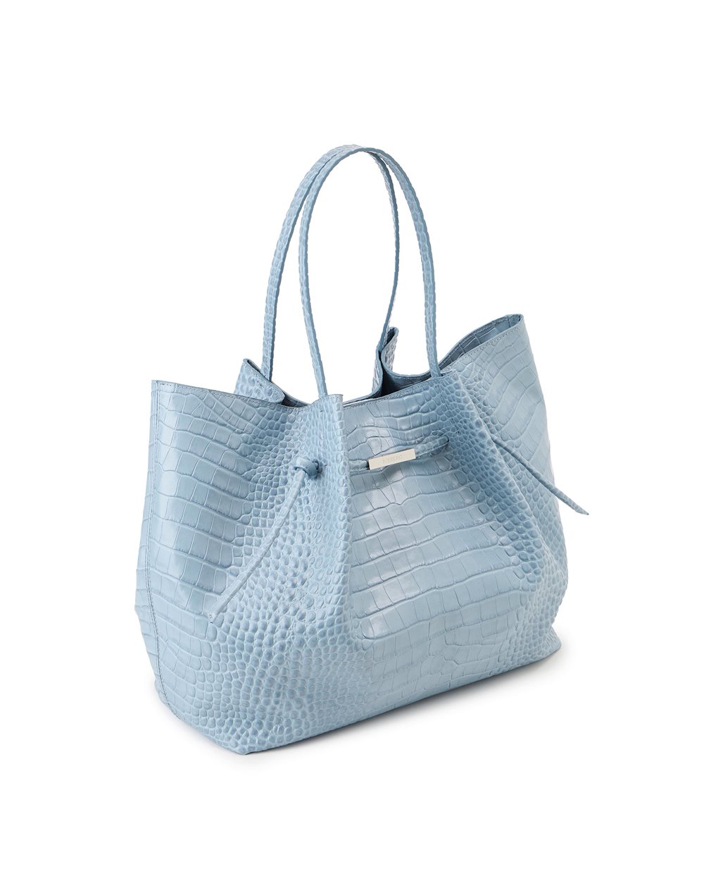 Maxi shopper in pearly gray calfskin - Iceberg - Official Website