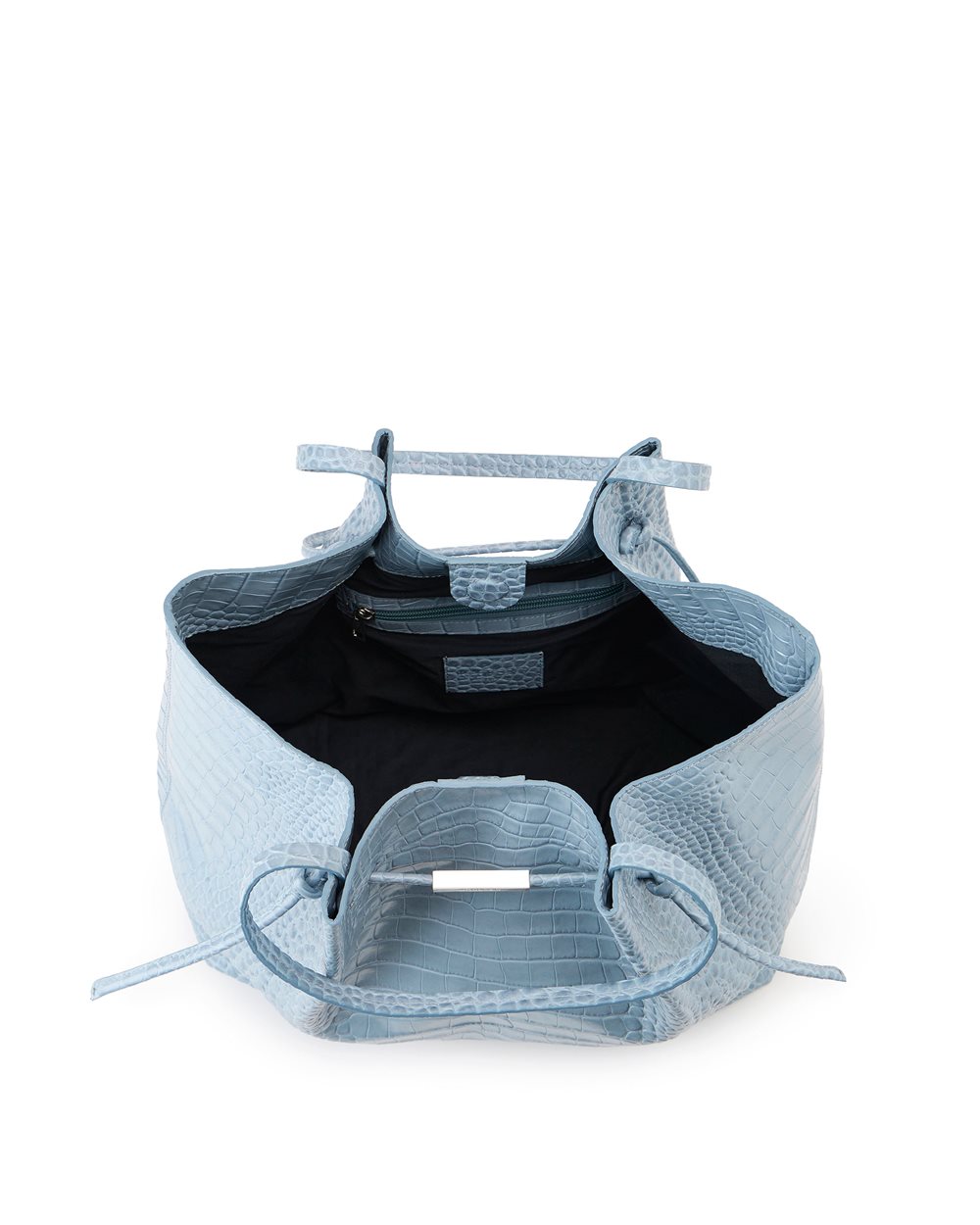 Maxi shopper in pearly gray calfskin - Iceberg - Official Website