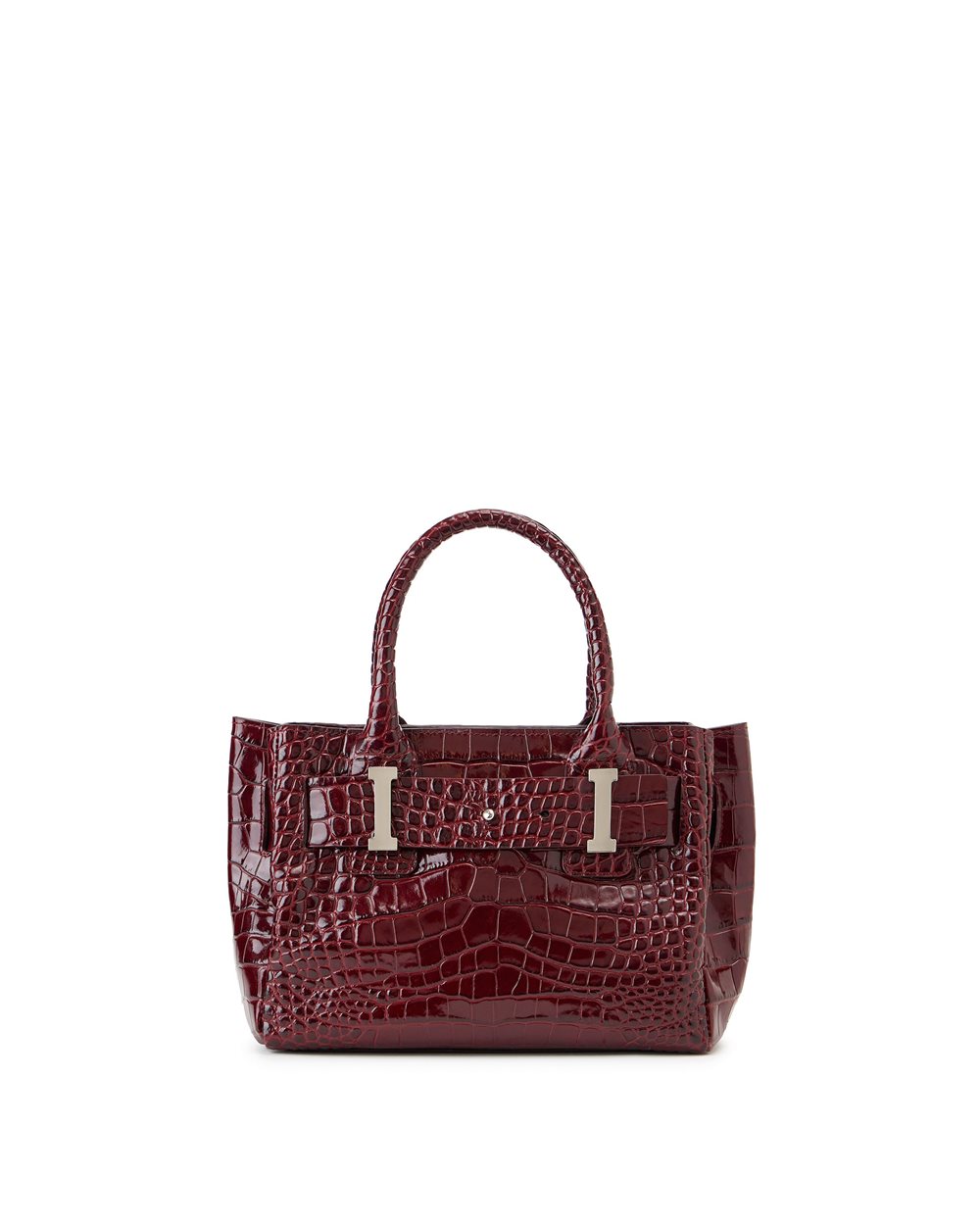 Burgundy calfskin shopper bag - Iceberg - Official Website
