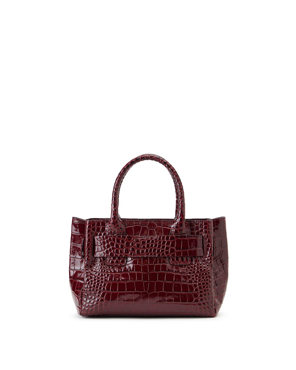 Burgundy calfskin shopper bag - Iceberg - Official Website